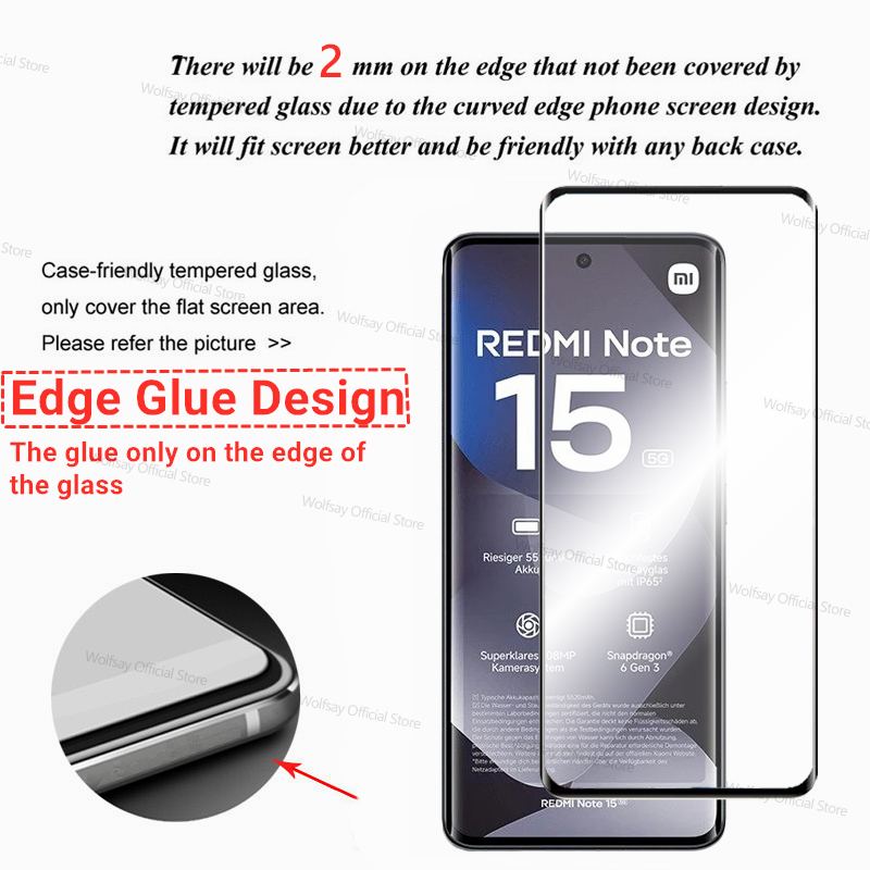 2/4 PCS 3D Curved Edge Glass F - огляд і ціна Curved Edge Screen