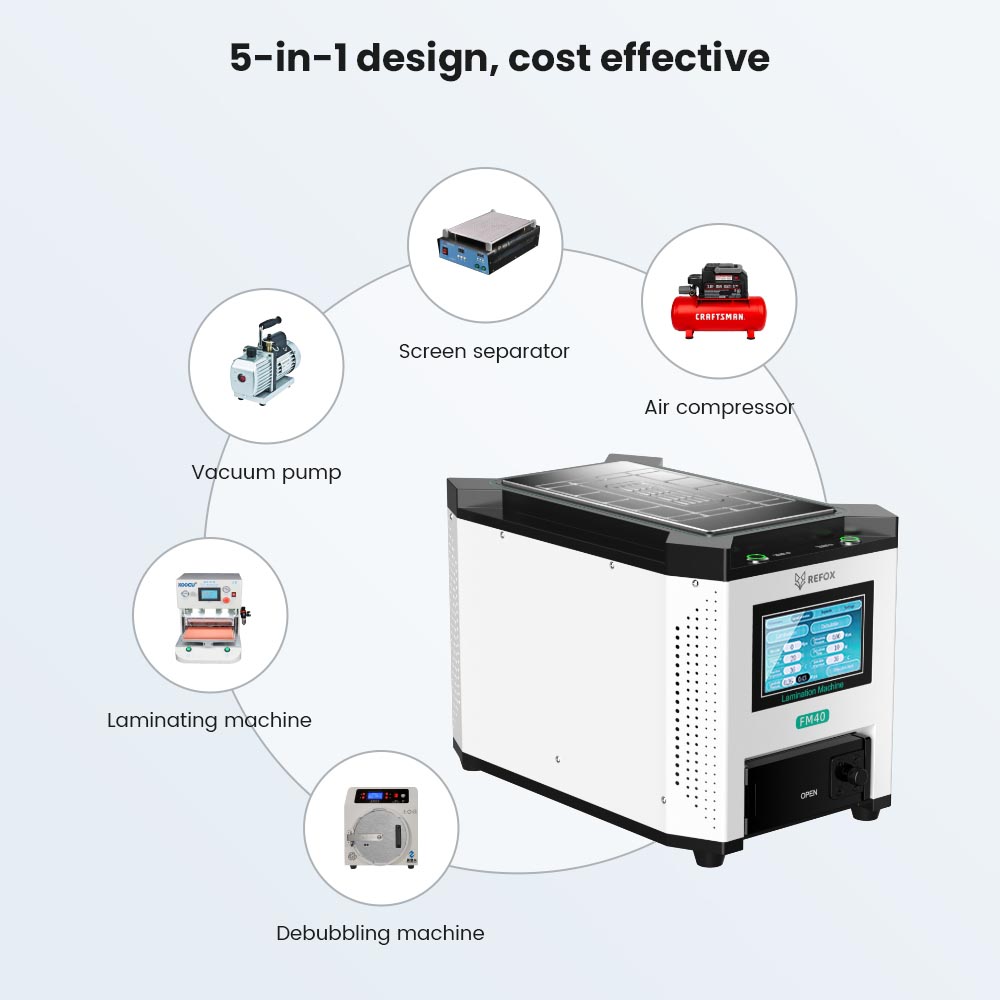REFOX FM-40 5in1 Laminating Ma - огляд і ціна Screen Alignment Tool