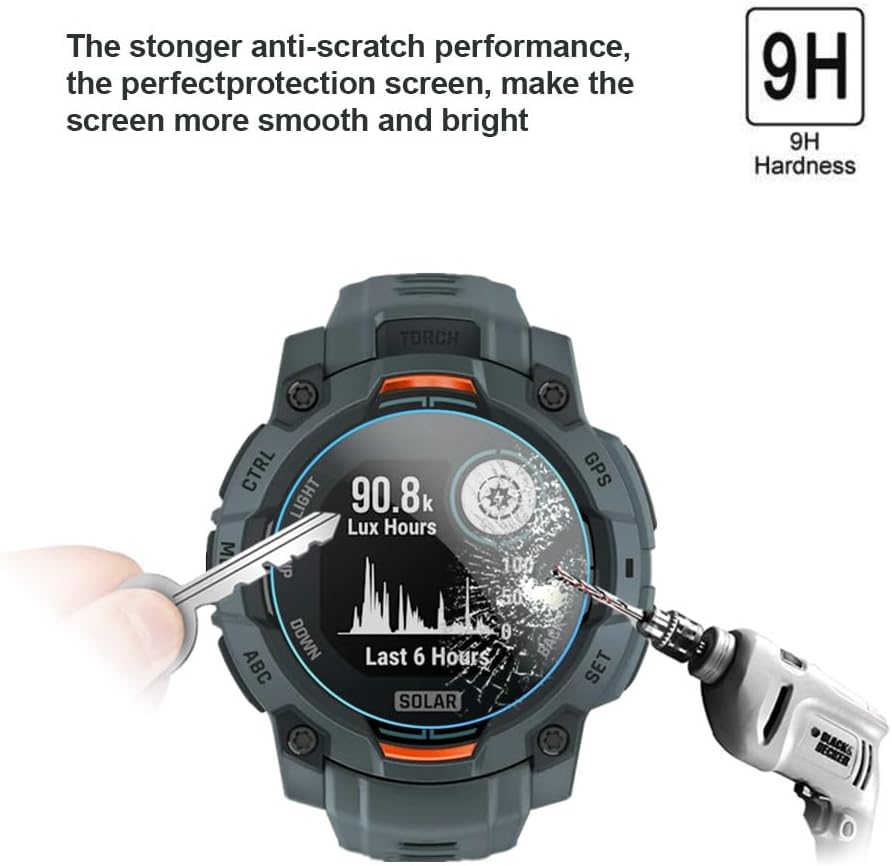 3/6/9pcs For Garmin Instinct 3 - огляд і ціна Tempered Glass Screen 9H