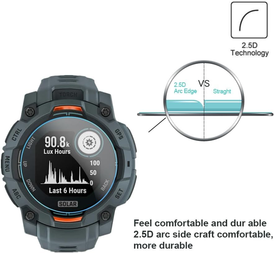 3/6/9pcs For Garmin Instinct 3 - огляд і ціна Tempered Glass Screen 9H