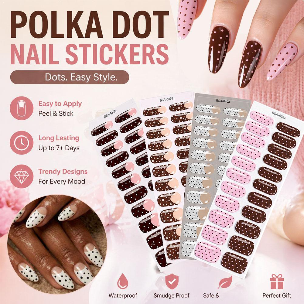 Polka Dot Gel Nail Strips Full - огляд і ціна Full Cover Adhesive