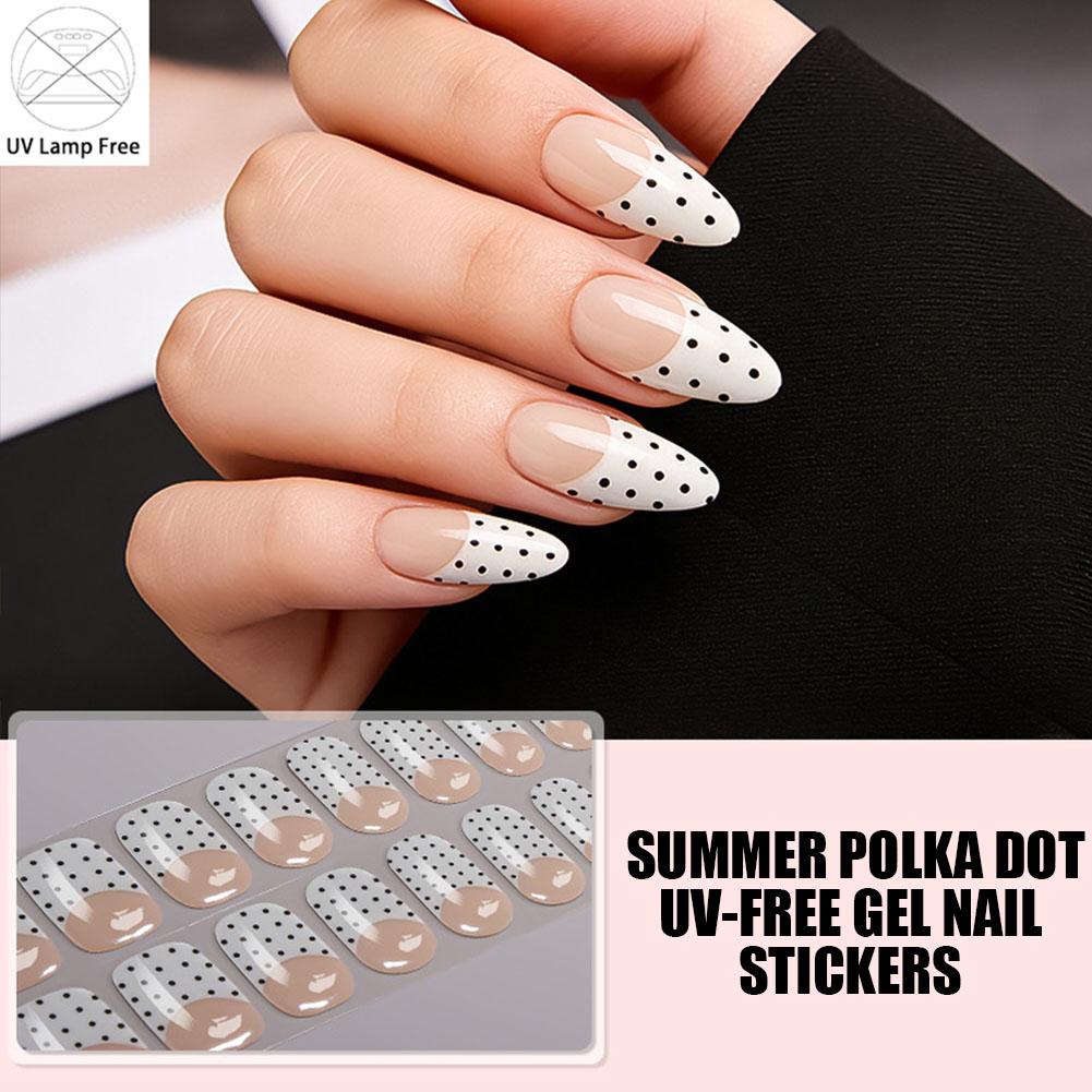 Polka Dot Gel Nail Strips Full - огляд і ціна Full Cover Adhesive