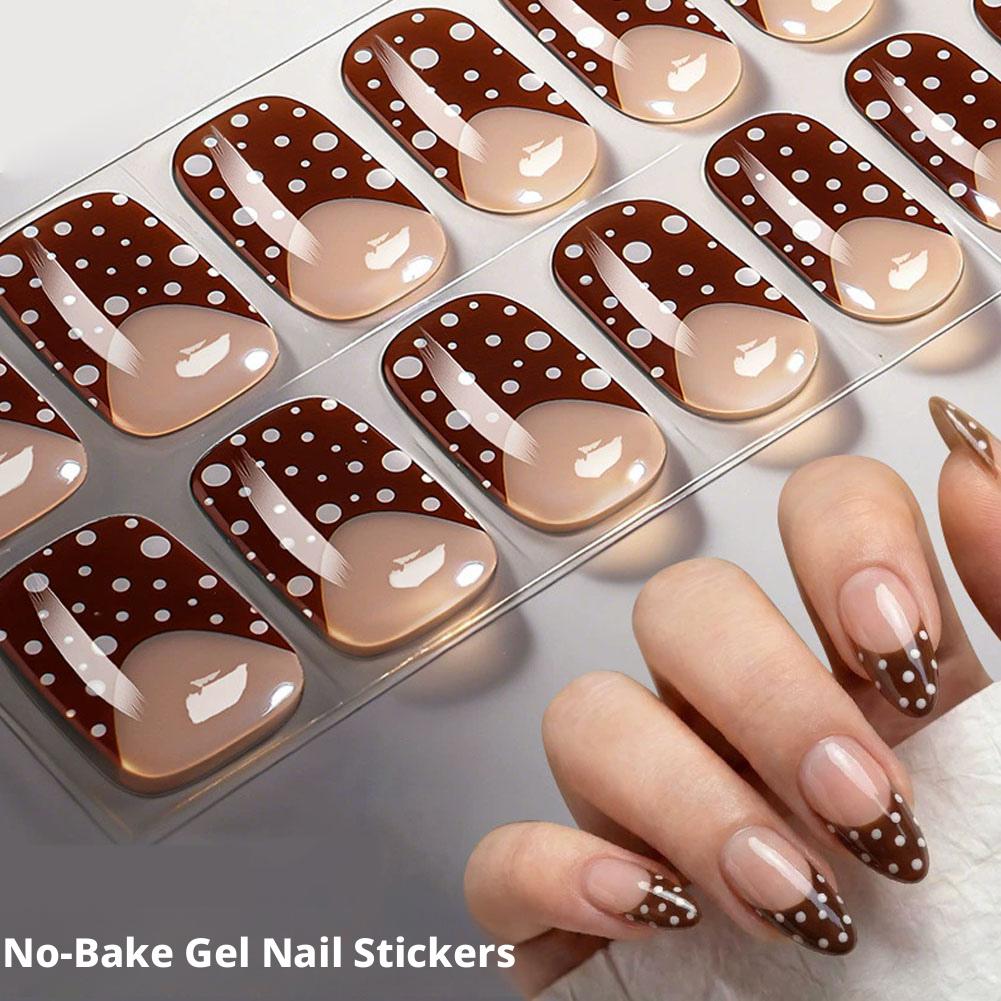 Polka Dot Gel Nail Strips Full - огляд і ціна Full Cover Adhesive